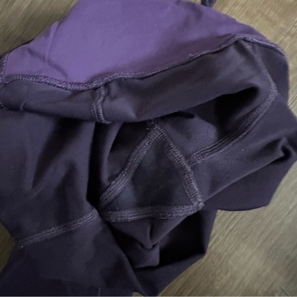 Lululemon Rebel Runner Crop Black Grape Wee Stripe Heathered - Size 4 - Picture 12 of 15